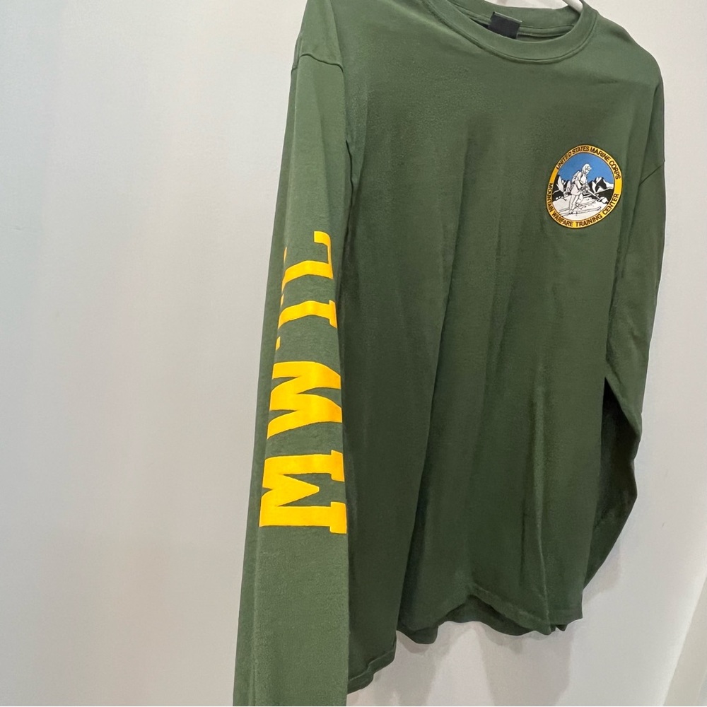 United States Marine Corps training green long sleeve green shirt size Large - Picture 3 of 7